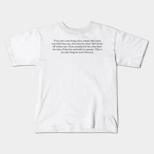 The Kiss Quotient book quote Kids T-Shirt